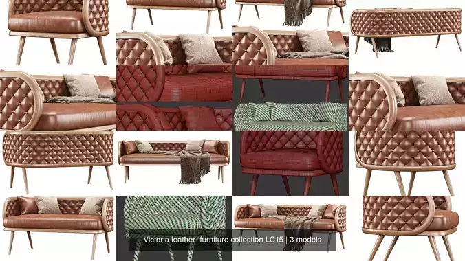 Victoria leather  furniture collection LC15