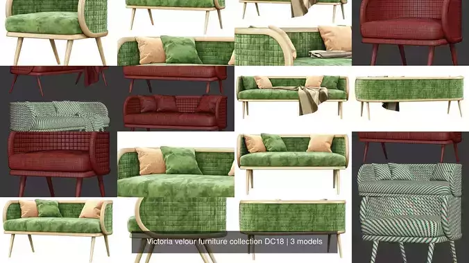 Victoria velour furniture collection DC18