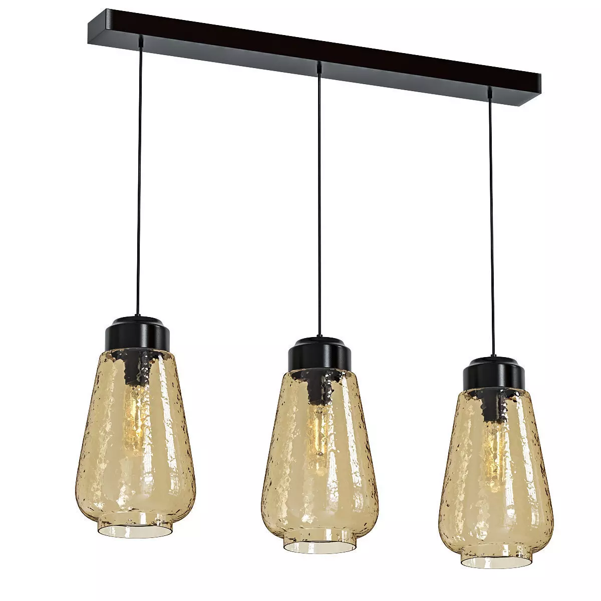 CEILING LIGHT HUDSON DROP SHAPE 3 PENDANTS 3D model_0