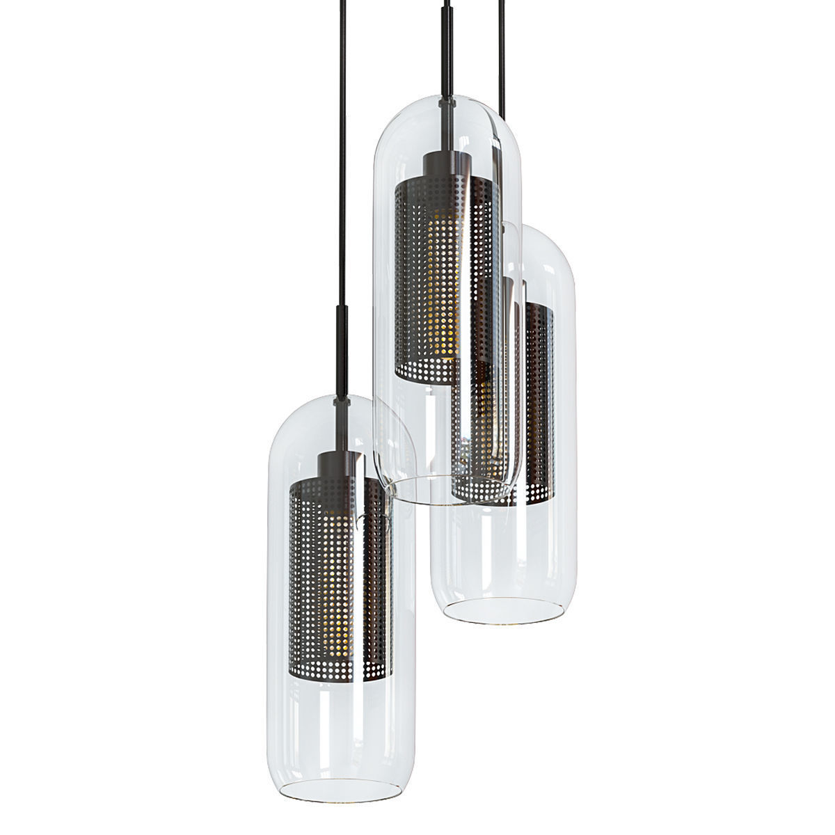 CEILING LIGHT LIAM 3 STEEL AND GLASS 3D model_1