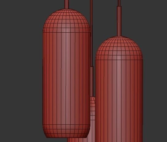 CEILING LIGHT LIAM 3 STEEL AND GLASS 3D model_4