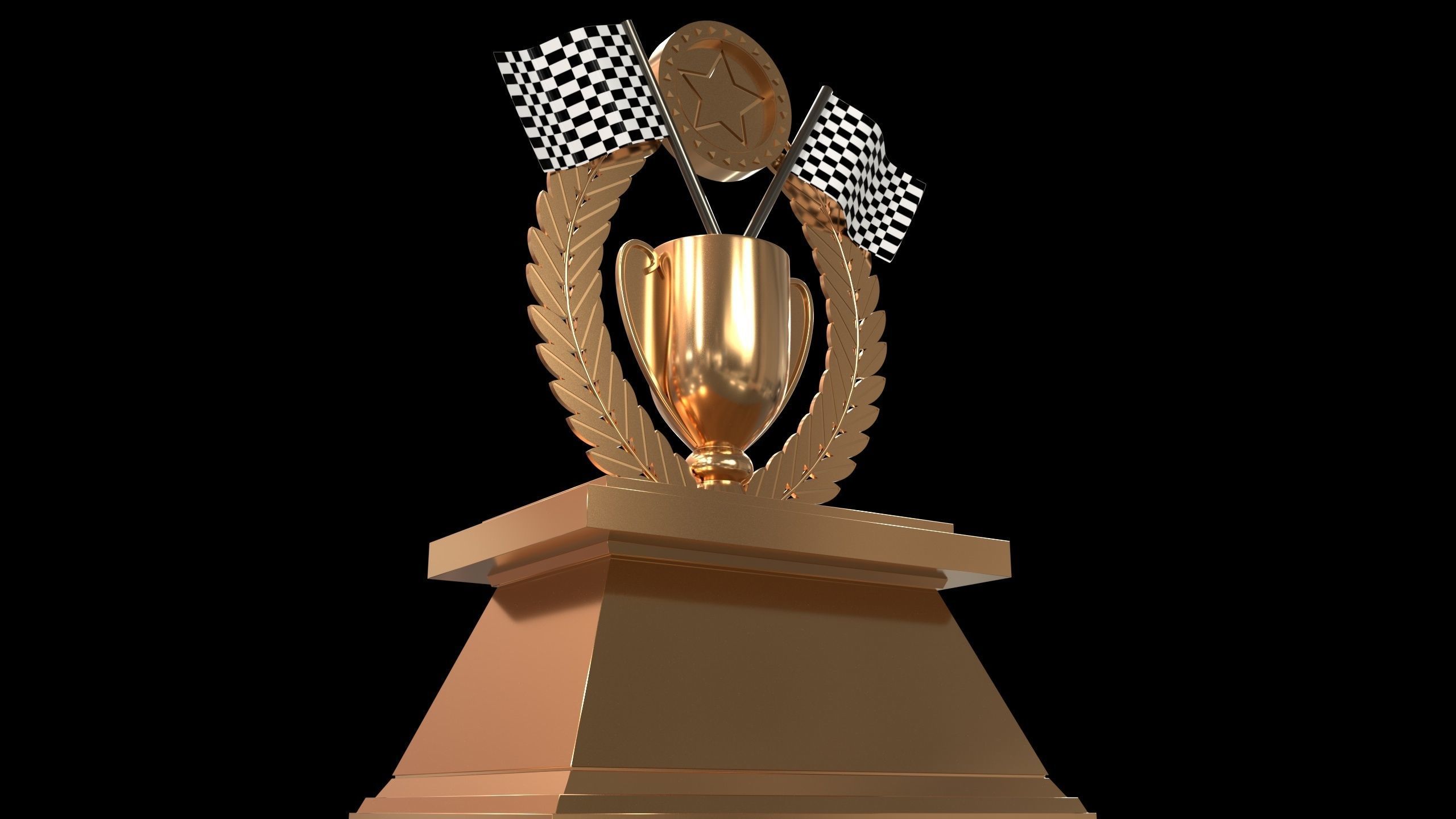 Beer Mile Trophy 3D model_3