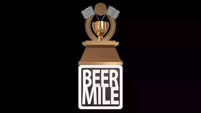 Beer Mile Trophy 3D model