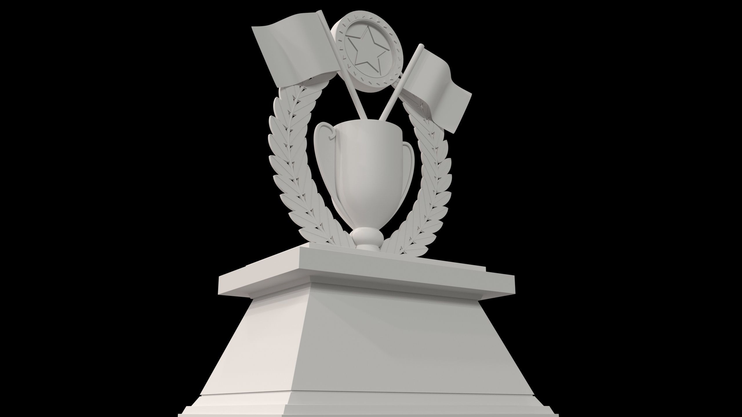 Beer Mile Trophy 3D model_7