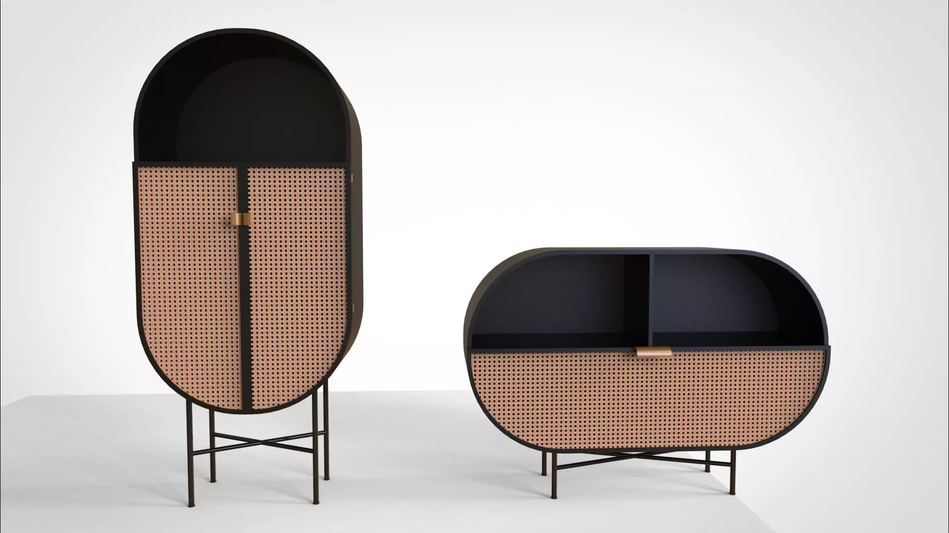 Modern Black Furniture 3D model