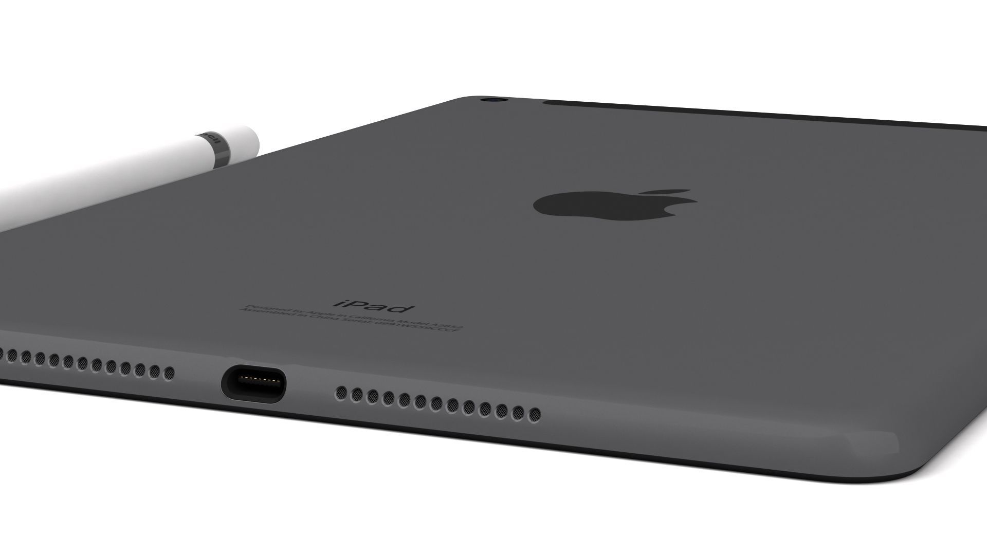 Apple iPad 10-2 2021 Space Gray 3D model_6