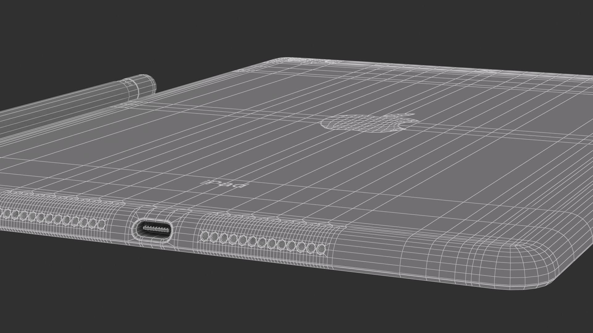 Apple iPad 10-2 2021 Space Gray 3D model_16