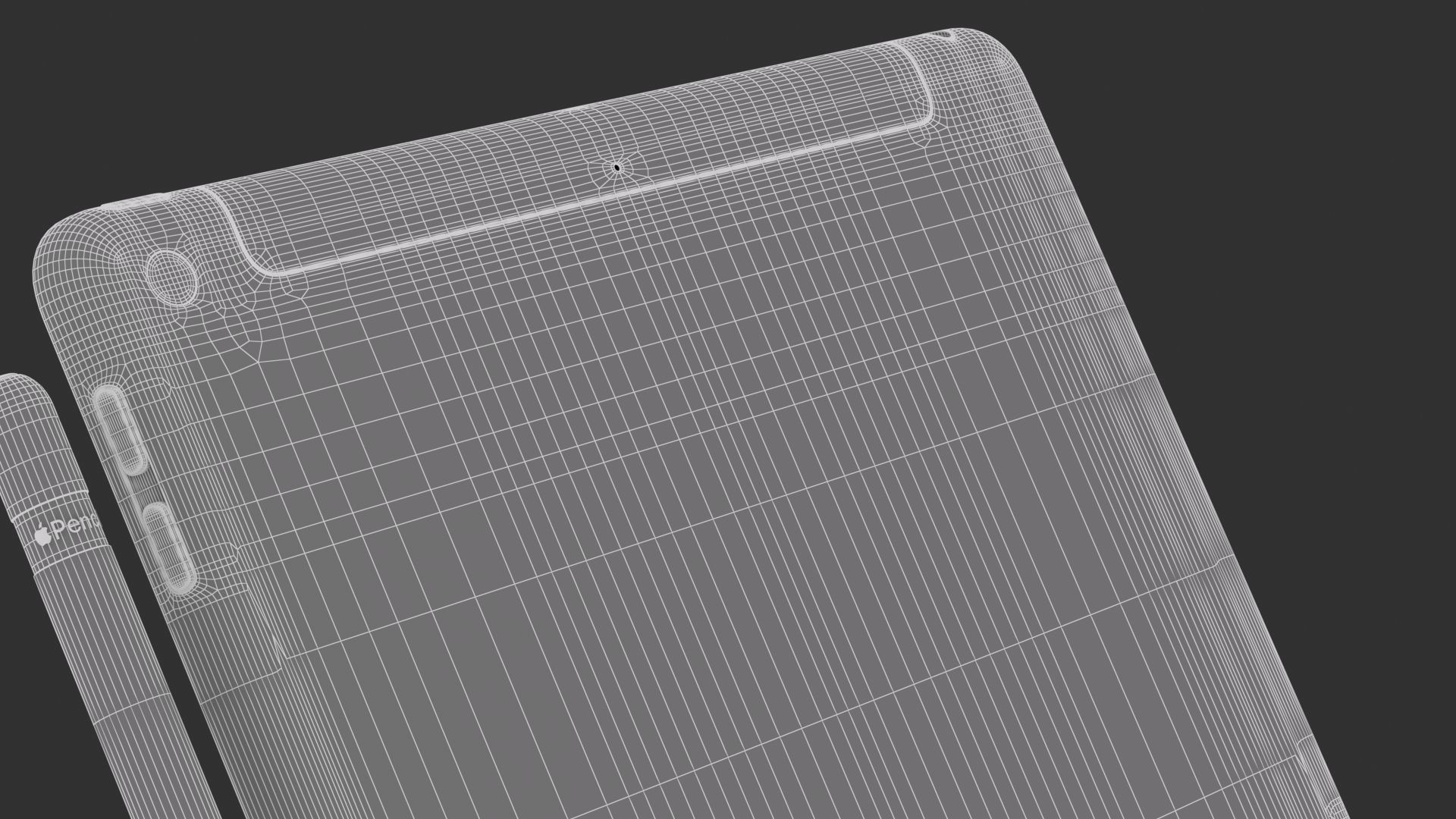 Apple iPad 10-2 2021 Space Gray 3D model_13