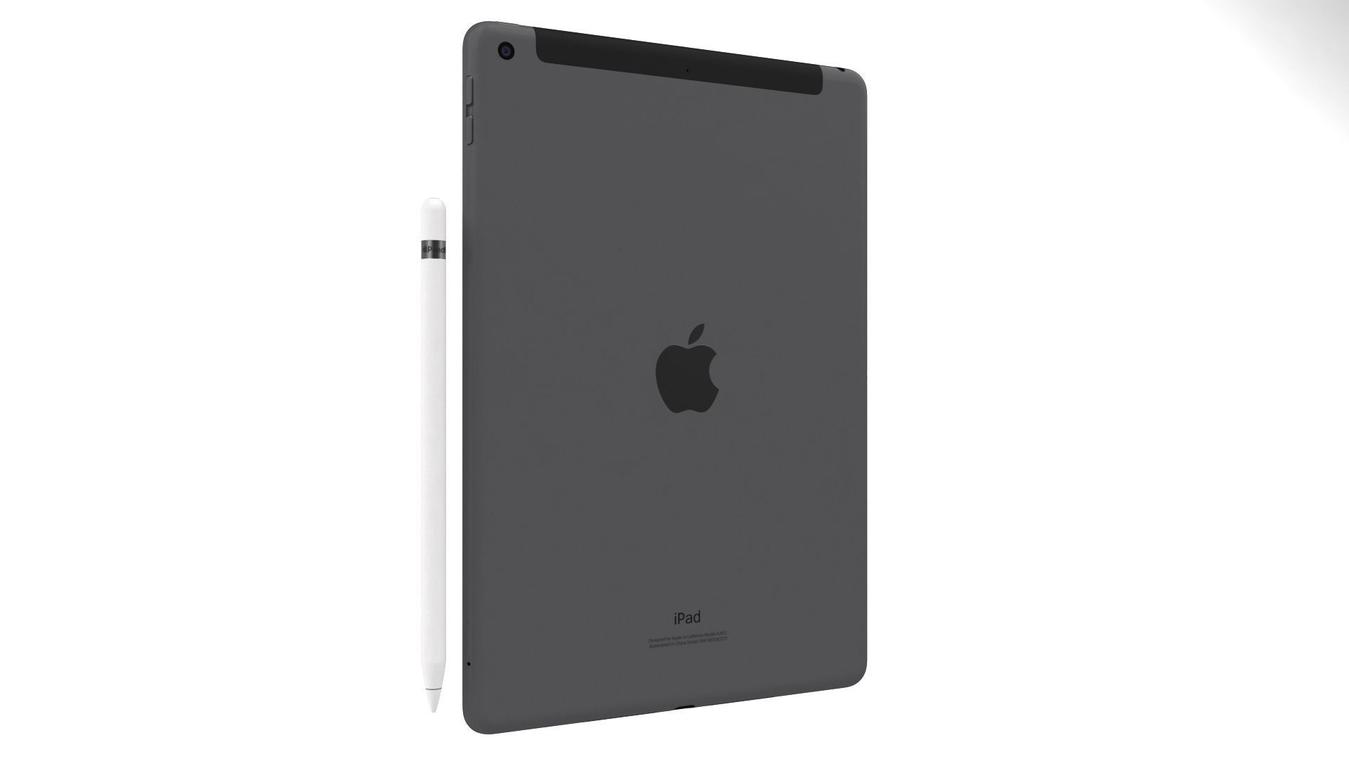 Apple iPad 10-2 2021 Space Gray 3D model_2