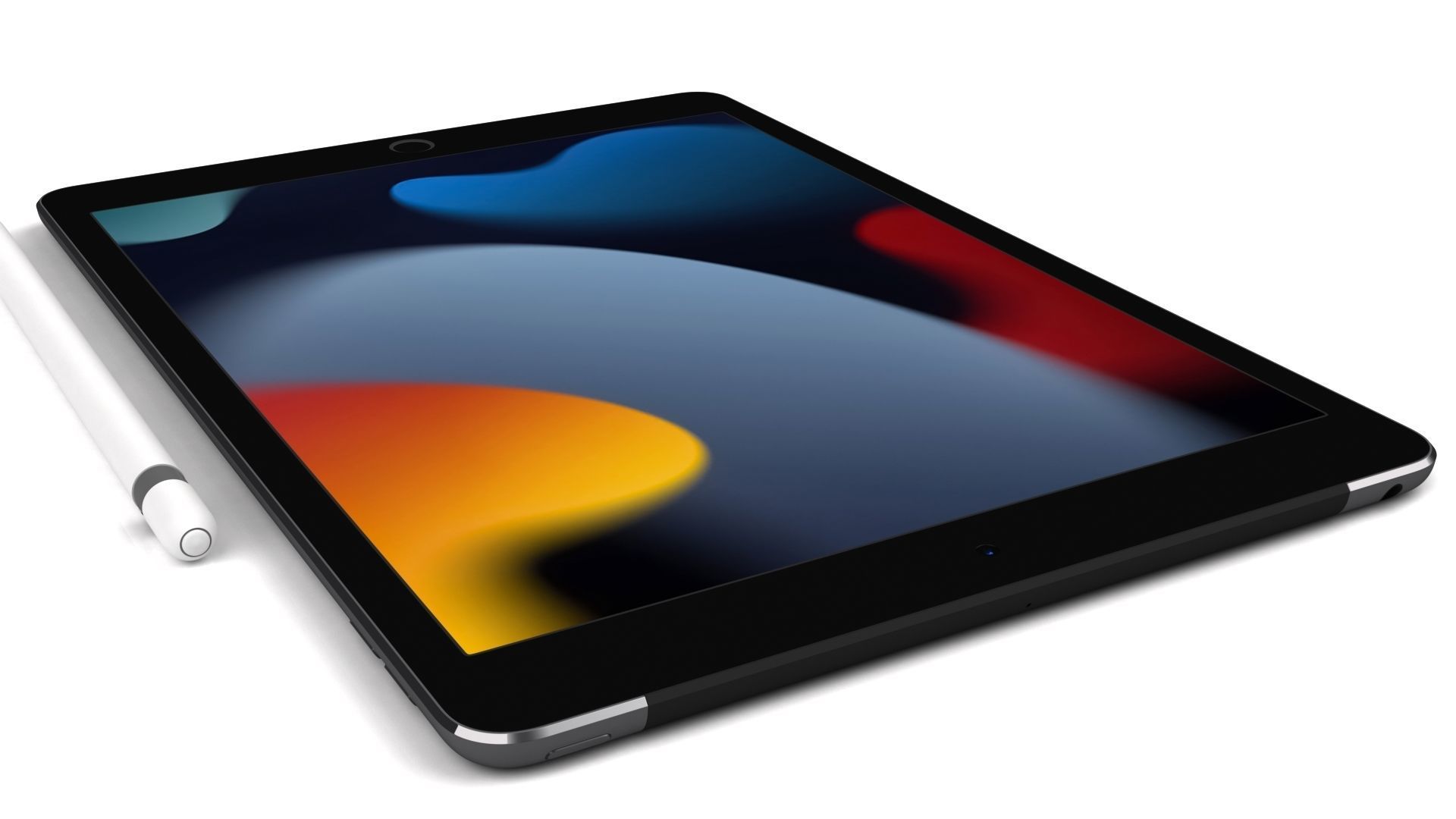 Apple iPad 10-2 2021 Space Gray 3D model_7