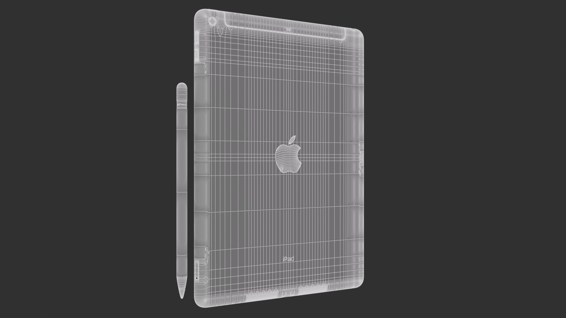 Apple iPad 10-2 2021 Space Gray 3D model_11