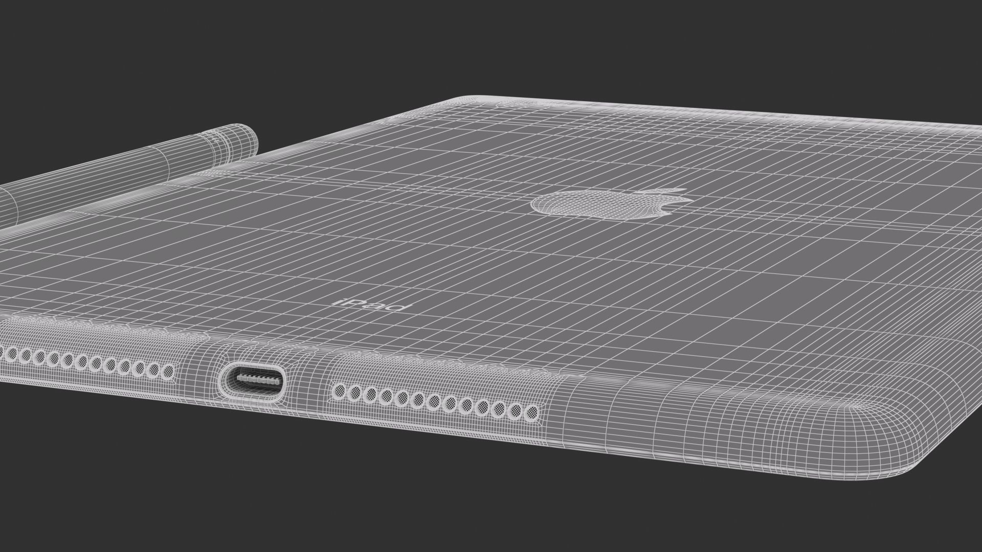 Apple iPad 10-2 2021 Space Gray 3D model_17