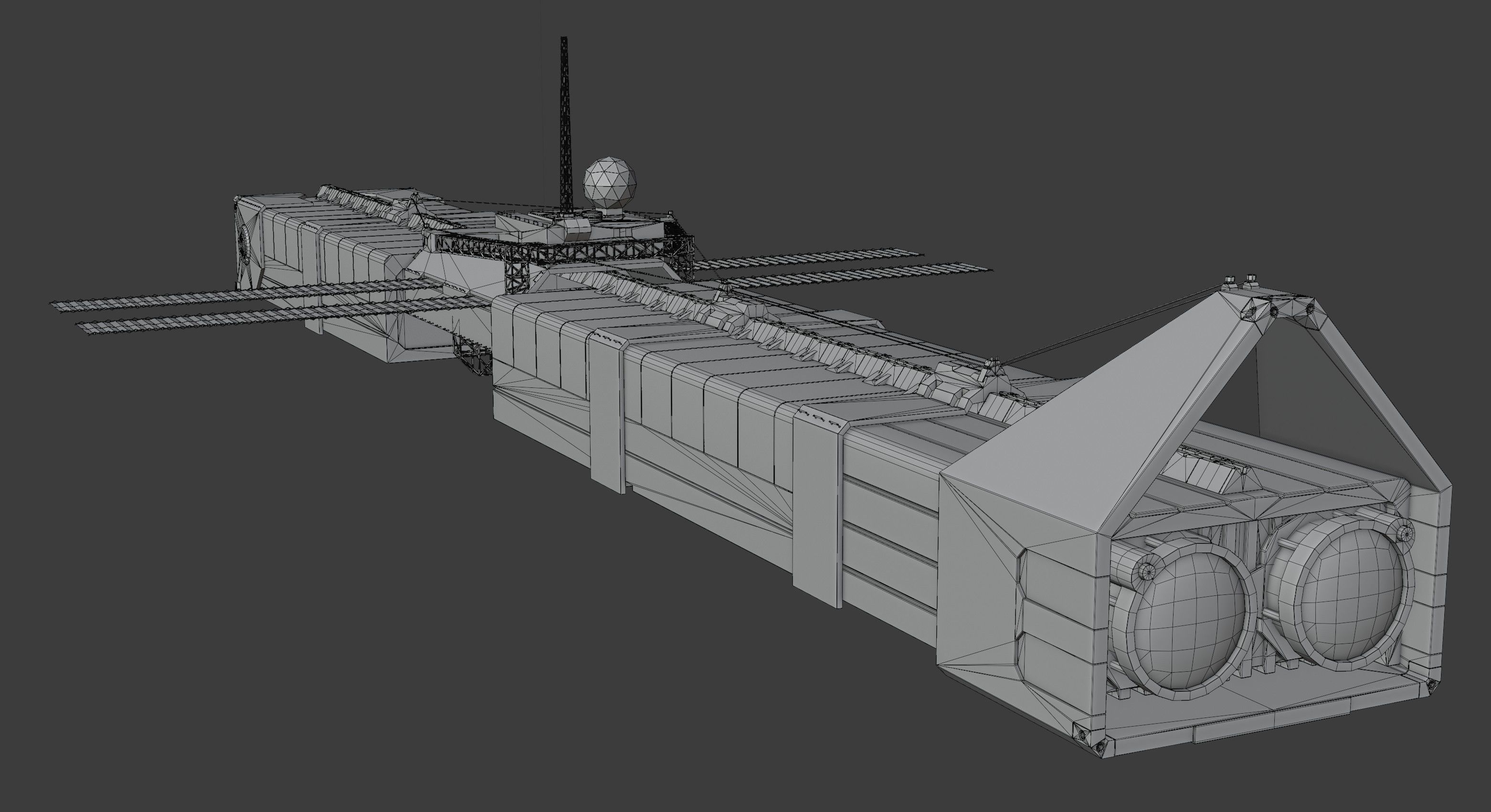 Freighter Spaceship 3D model_6