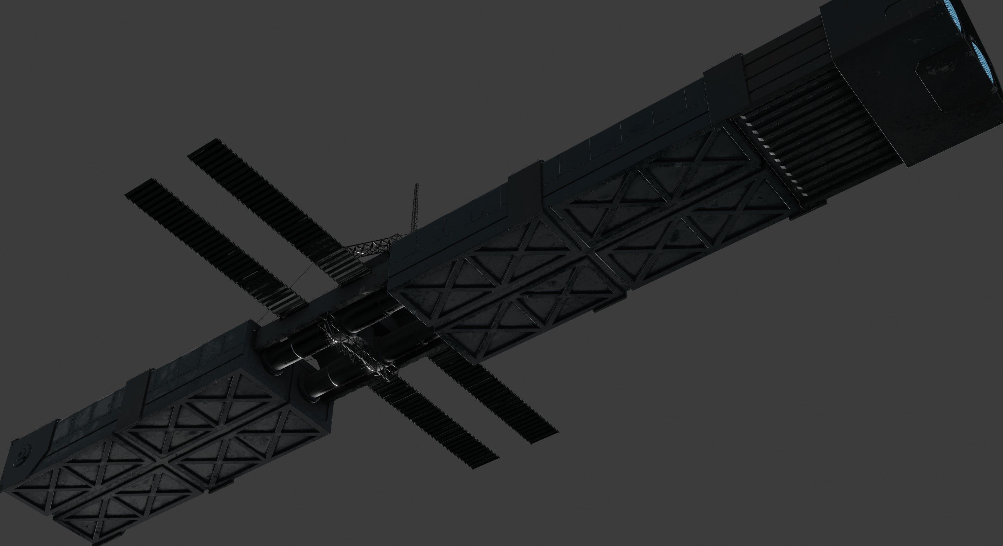 Freighter Spaceship 3D model_2