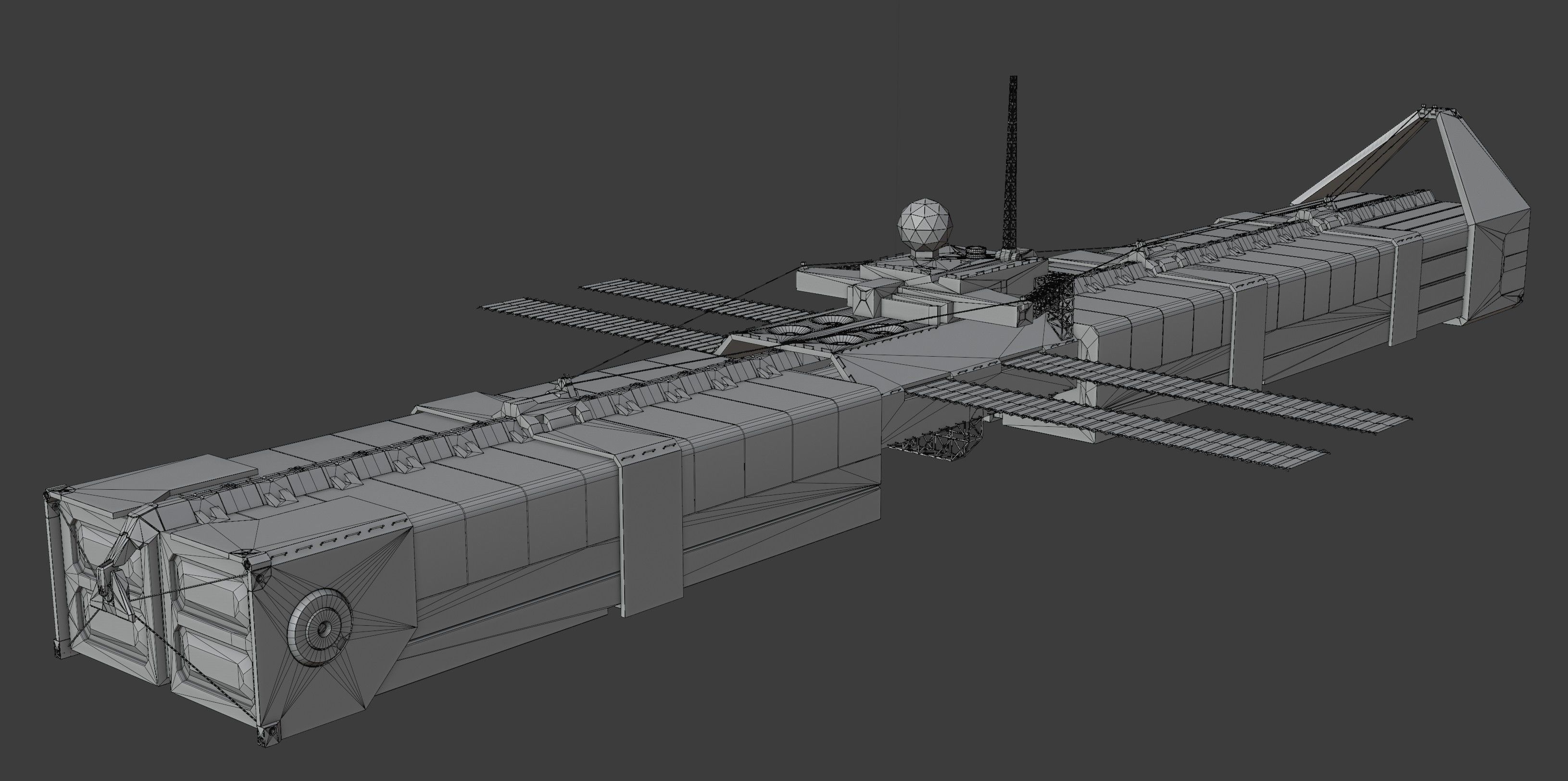 Freighter Spaceship 3D model_5