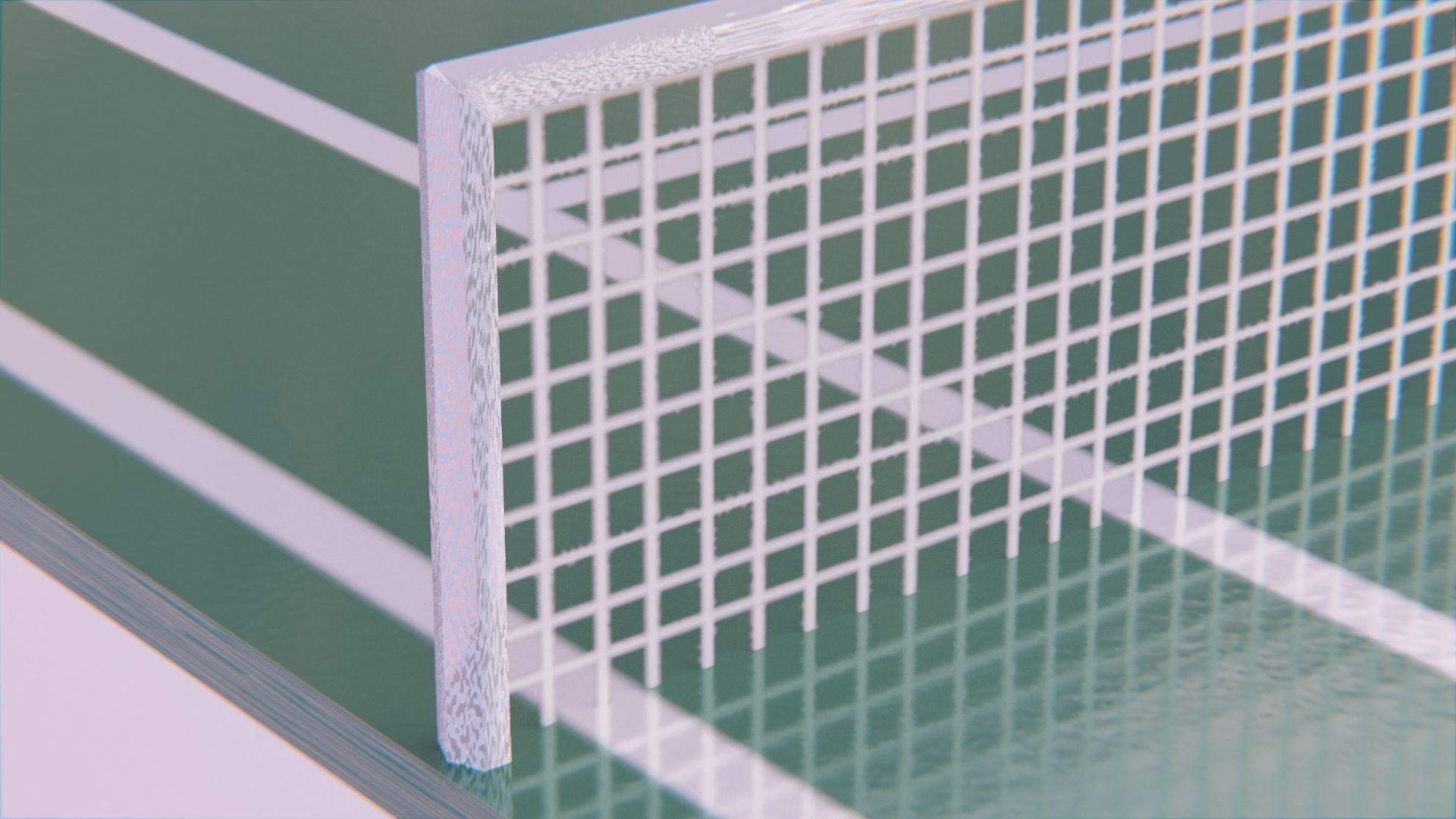 Tennis Court Low-poly 3D model_2