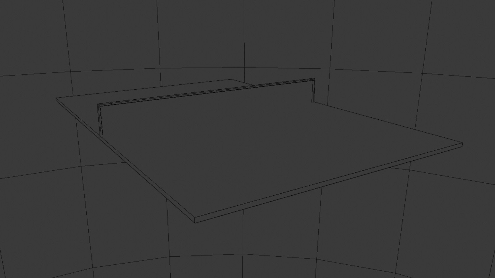 Tennis Court Low-poly 3D model_4