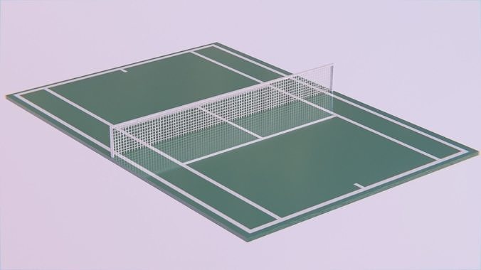 Tennis Court Low-poly 3D model