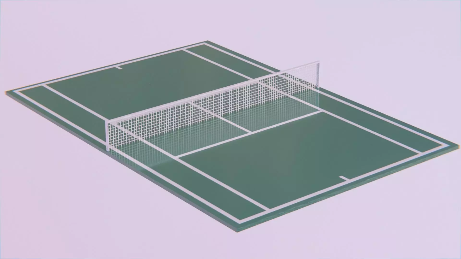 Tennis Court Low-poly 3D model_0