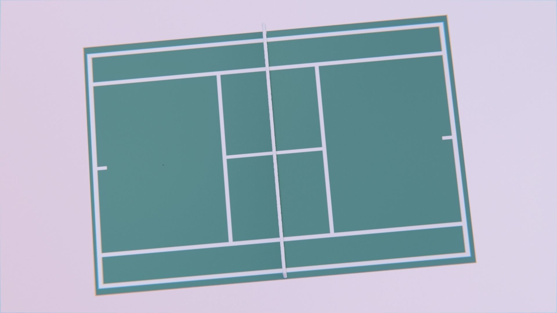 Tennis Court Low-poly 3D model_3