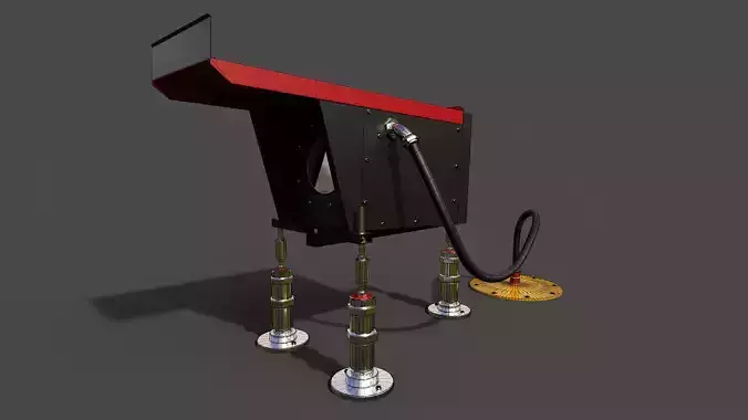 Papi Low-Poly gas pump with hose Low-poly 3D model