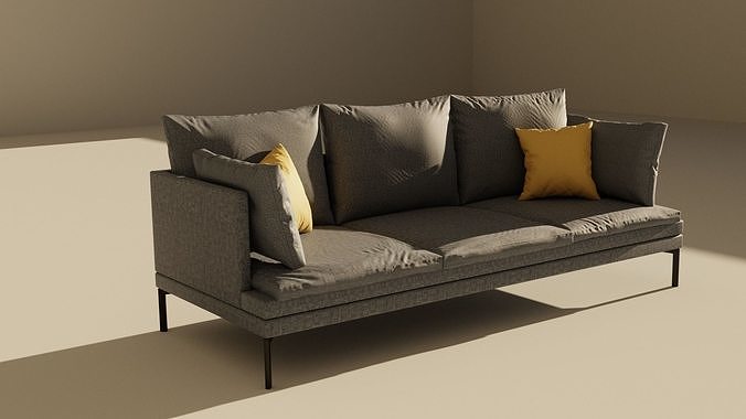 Realistic Couch Zanotta William Free 3D model