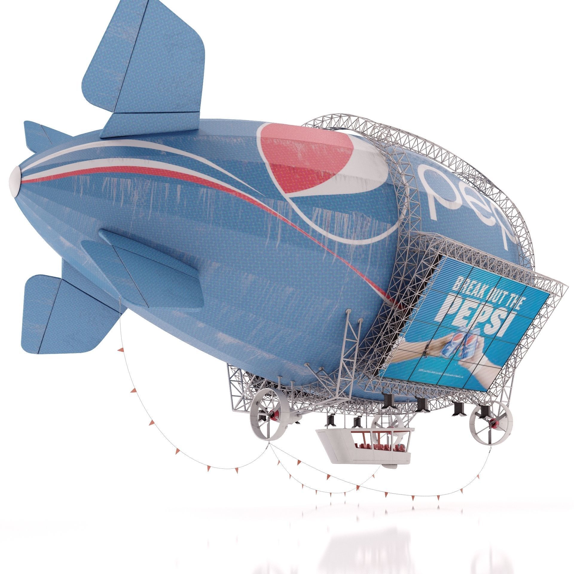 Advertising Zeppelin Pepsi 3D model_8