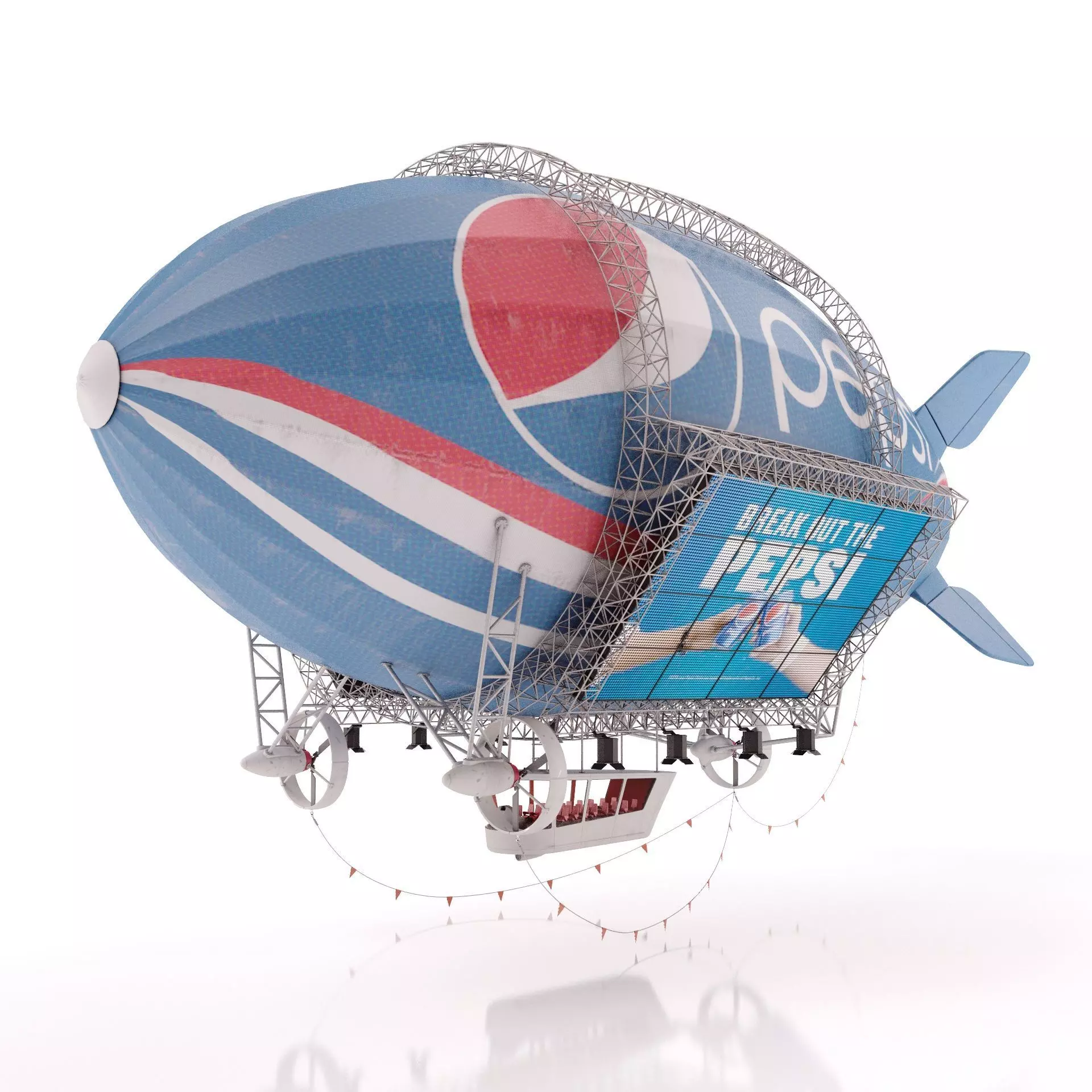 Advertising Zeppelin Pepsi 3D model_0