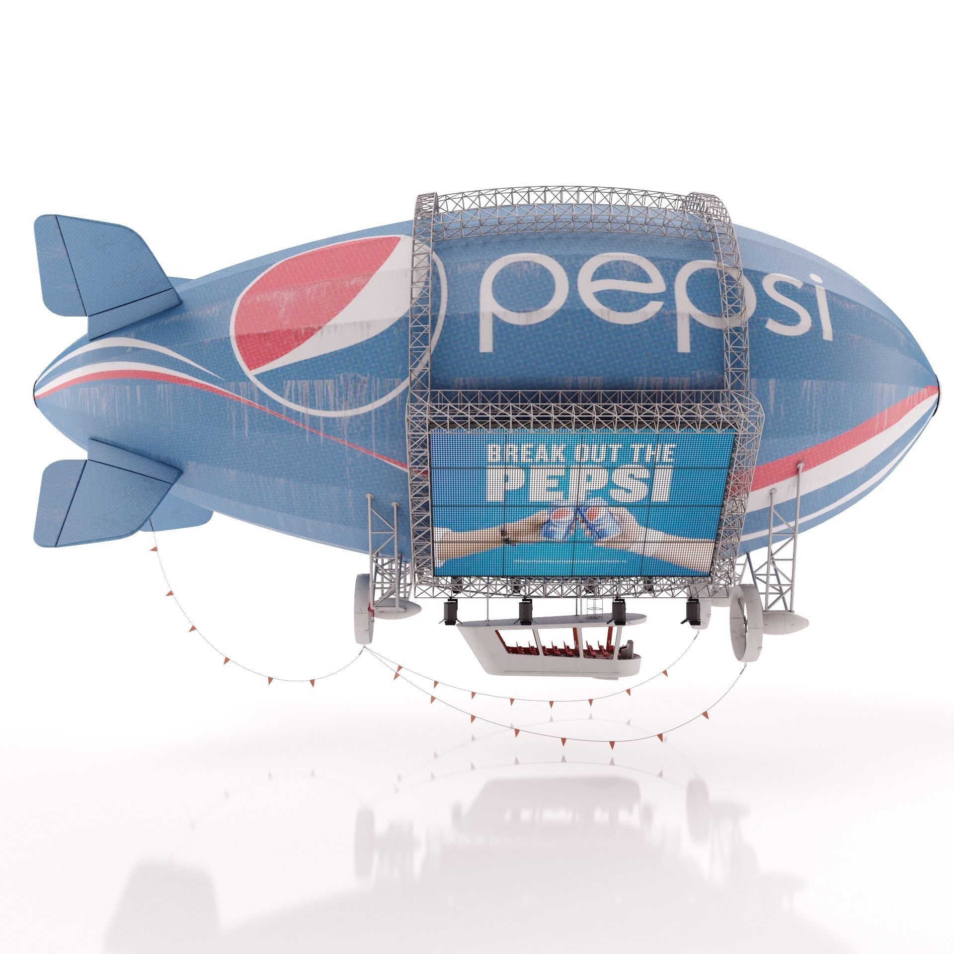 Advertising Zeppelin Pepsi 3D model_4