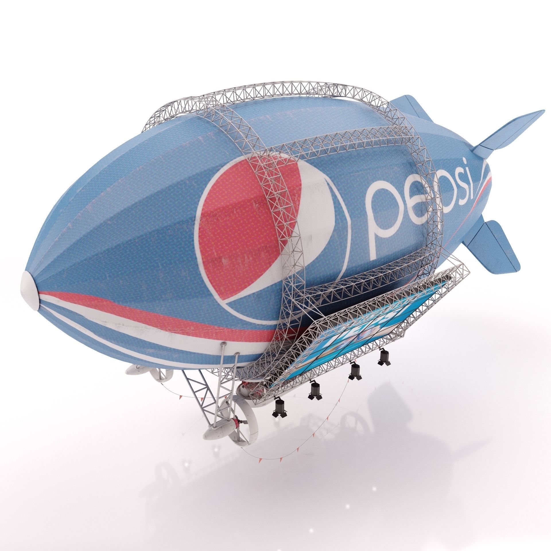 Advertising Zeppelin Pepsi 3D model_7