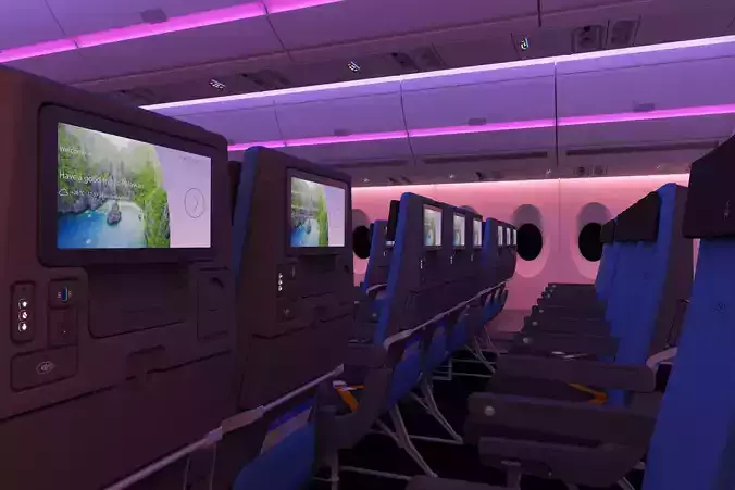Airbus A350 cabin with RECARO seats