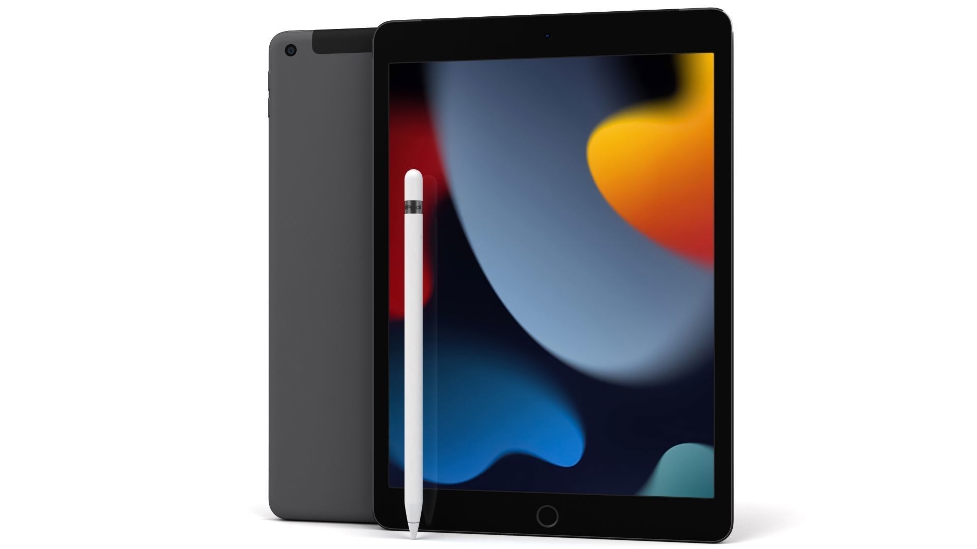 Apple iPad 10-2 2021 All Colors With pencil 3D model_1