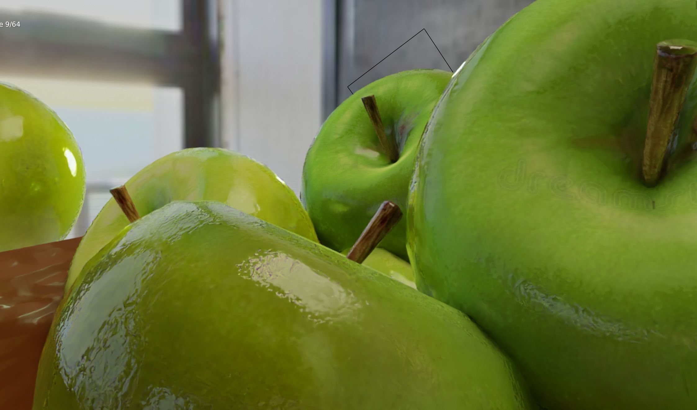 Realistic apples low-poly and low-price Low-poly 3D model_3