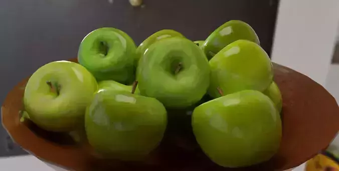 Realistic apples low-poly and low-price