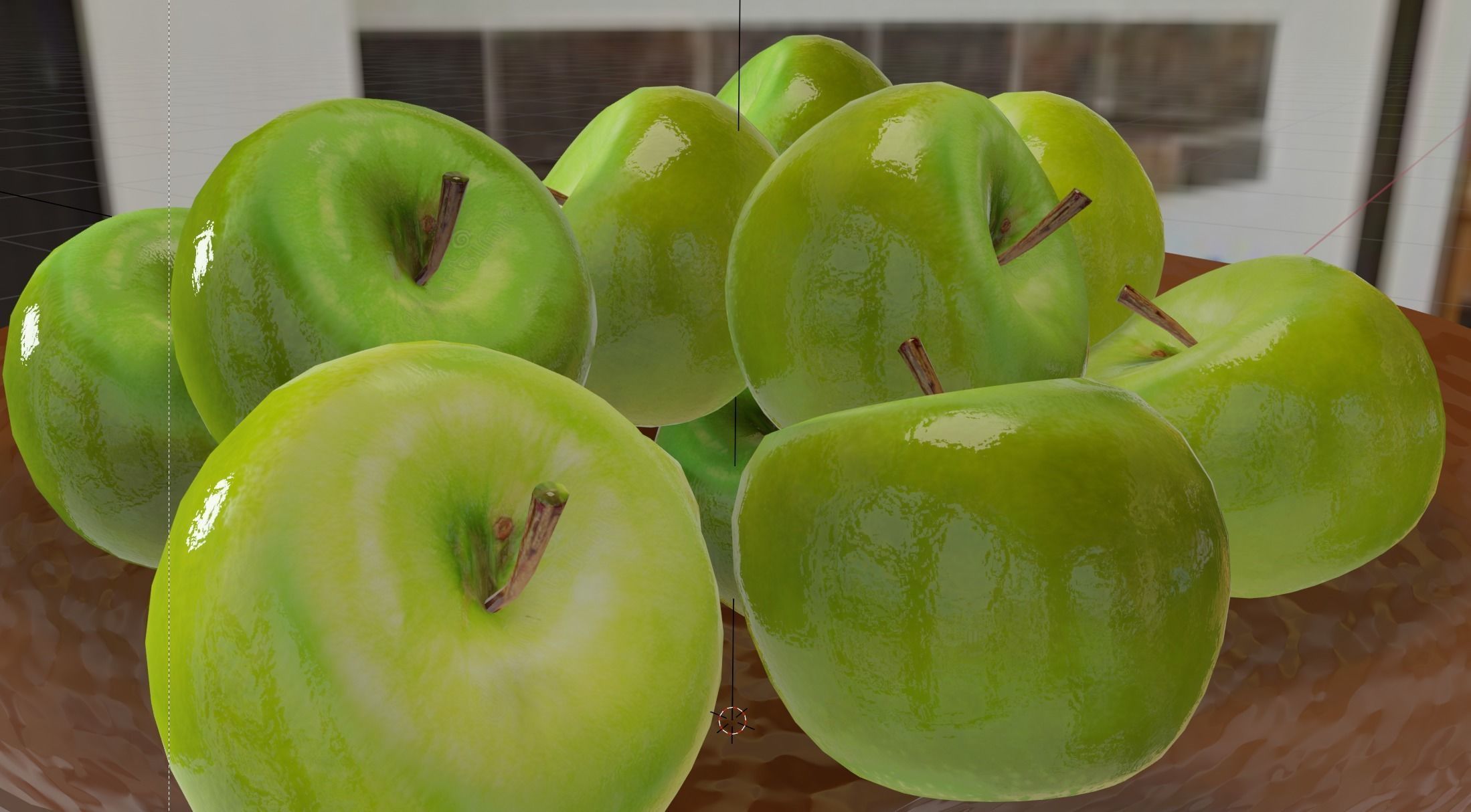 Realistic apples low-poly and low-price Low-poly 3D model_9