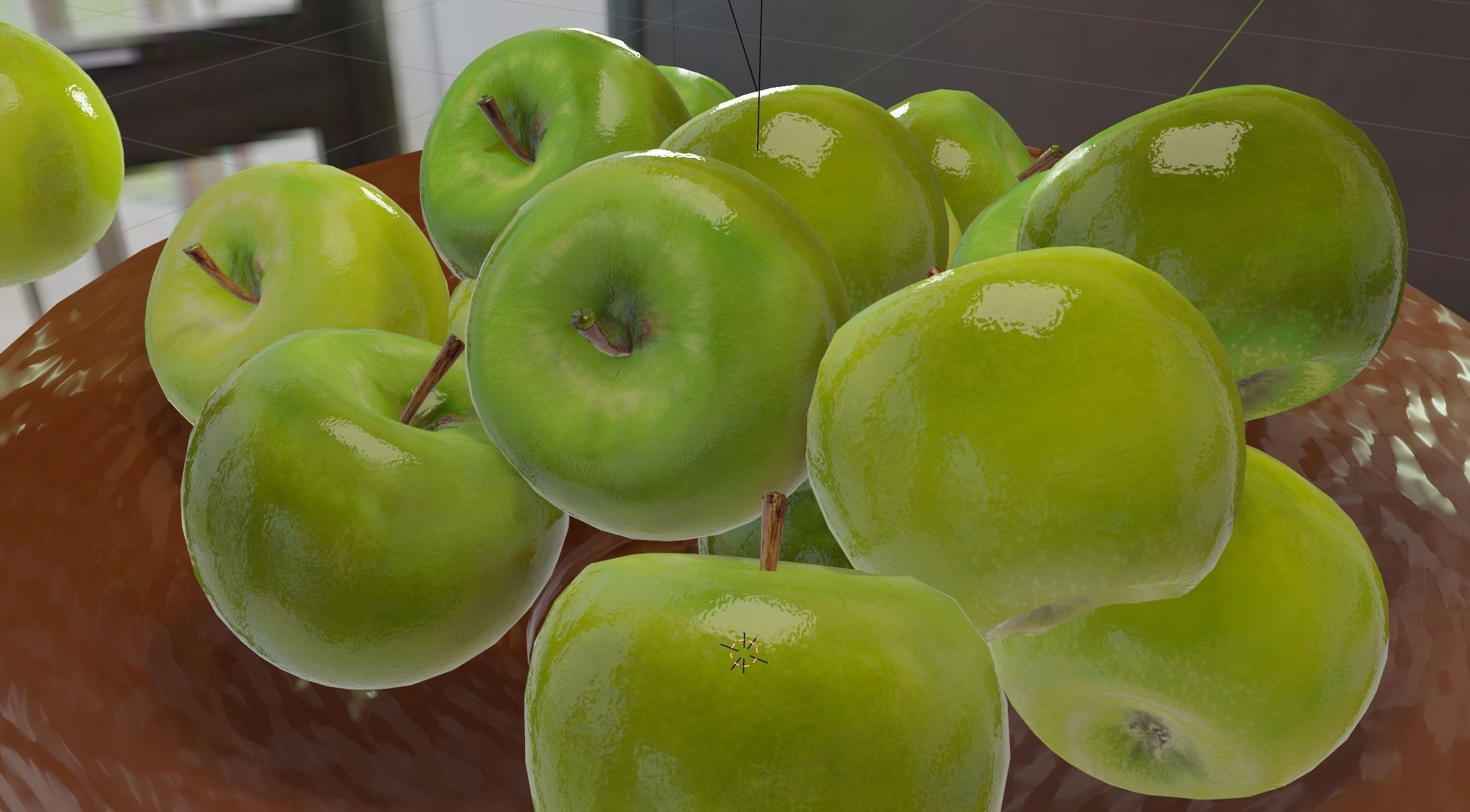 Realistic apples low-poly and low-price Low-poly 3D model_8