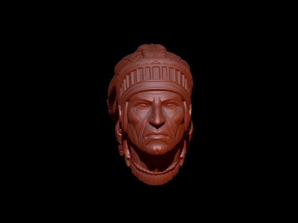 Indian 3D model head 3D print model_11
