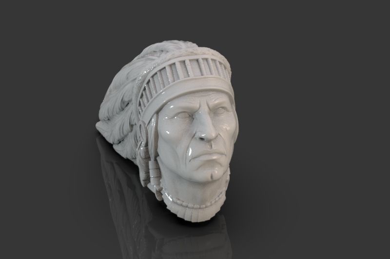 Indian 3D model head 3D print model_7