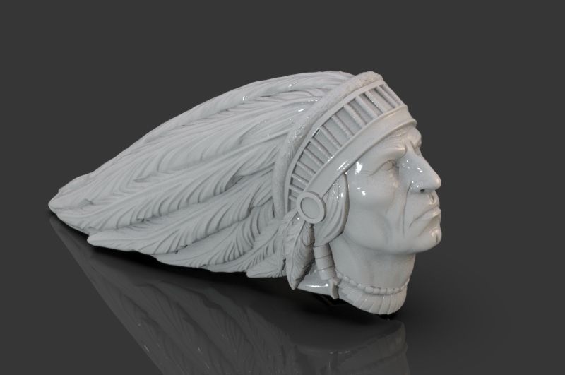 Indian 3D model head 3D print model_8