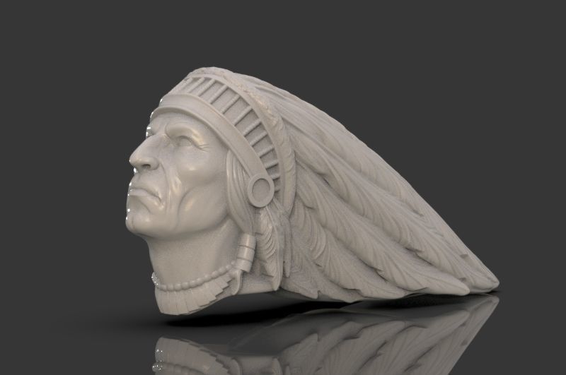 Indian 3D model head 3D print model_9