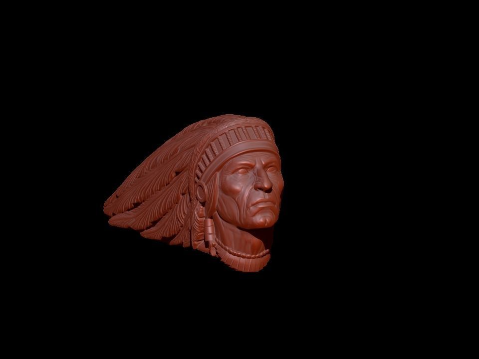 Indian 3D model head 3D print model_10