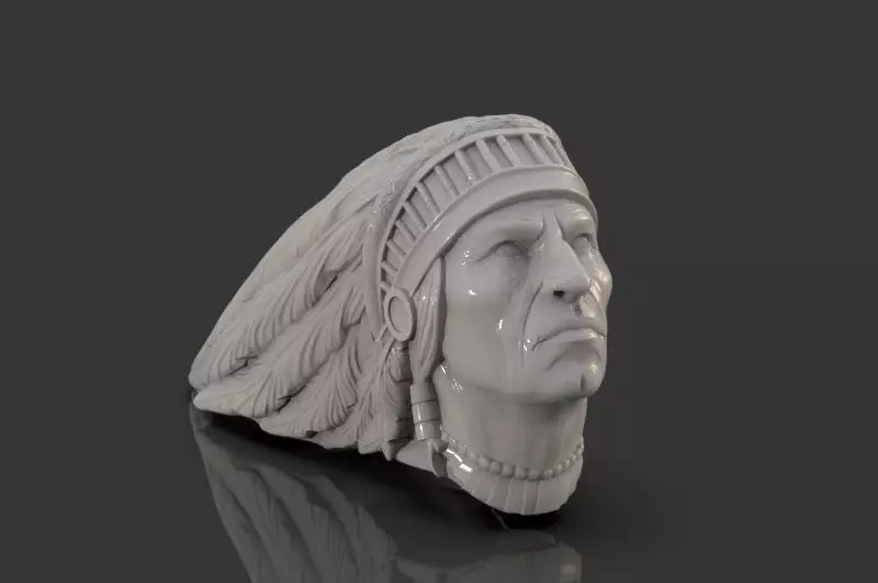 Indian 3D model head 3D print model_0