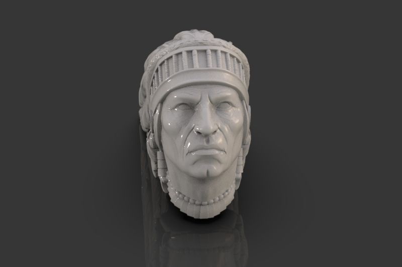 Indian 3D model head 3D print model_4