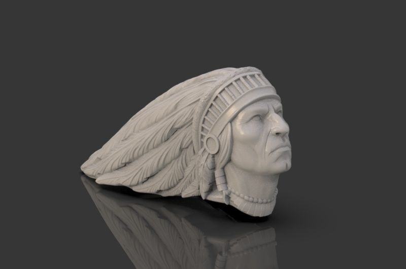 Indian 3D model head 3D print model_3