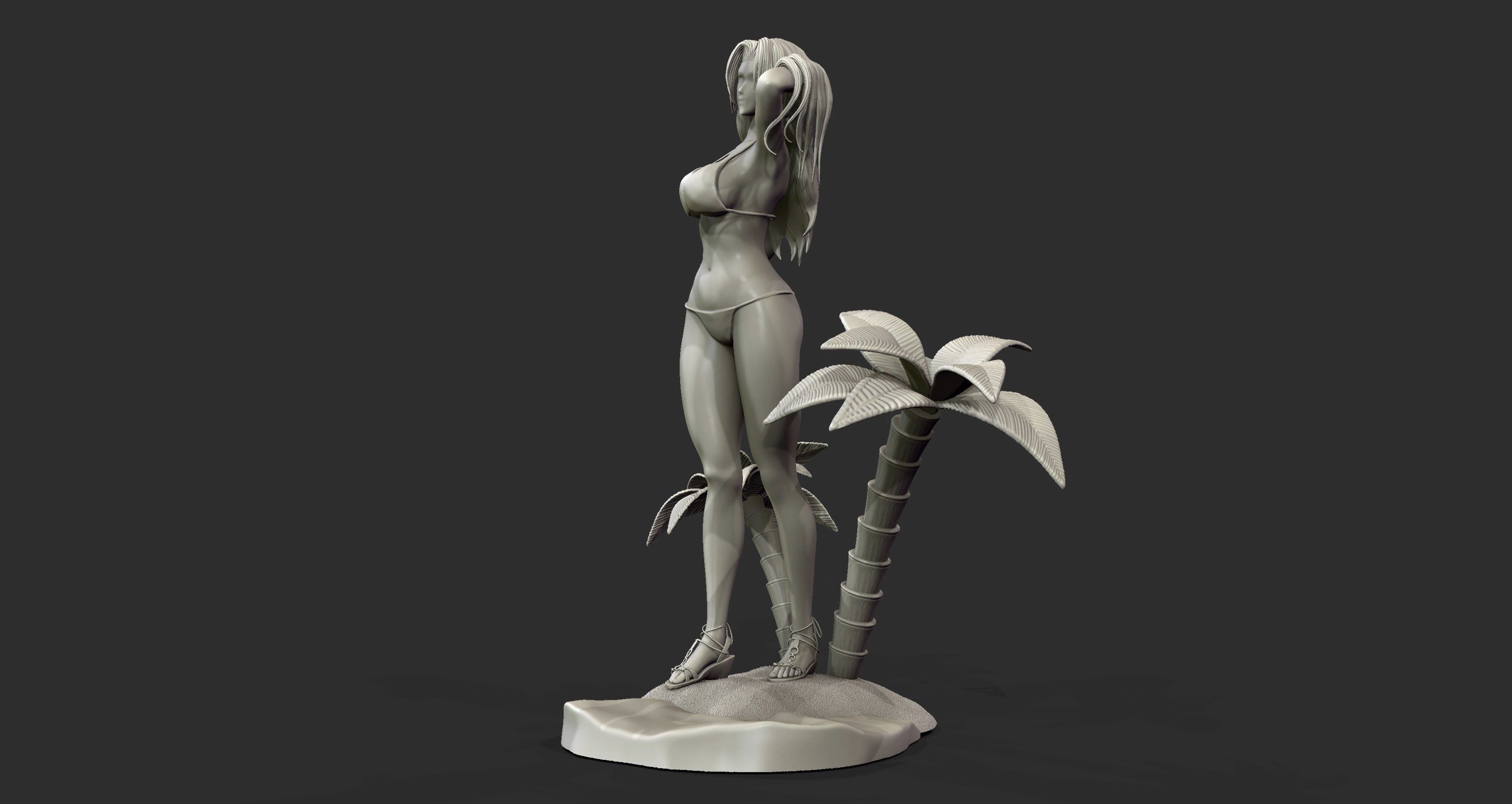 Bleach Rangiku Matusmoto beach Swimsuit  3d Print figure statue 3D print model_3