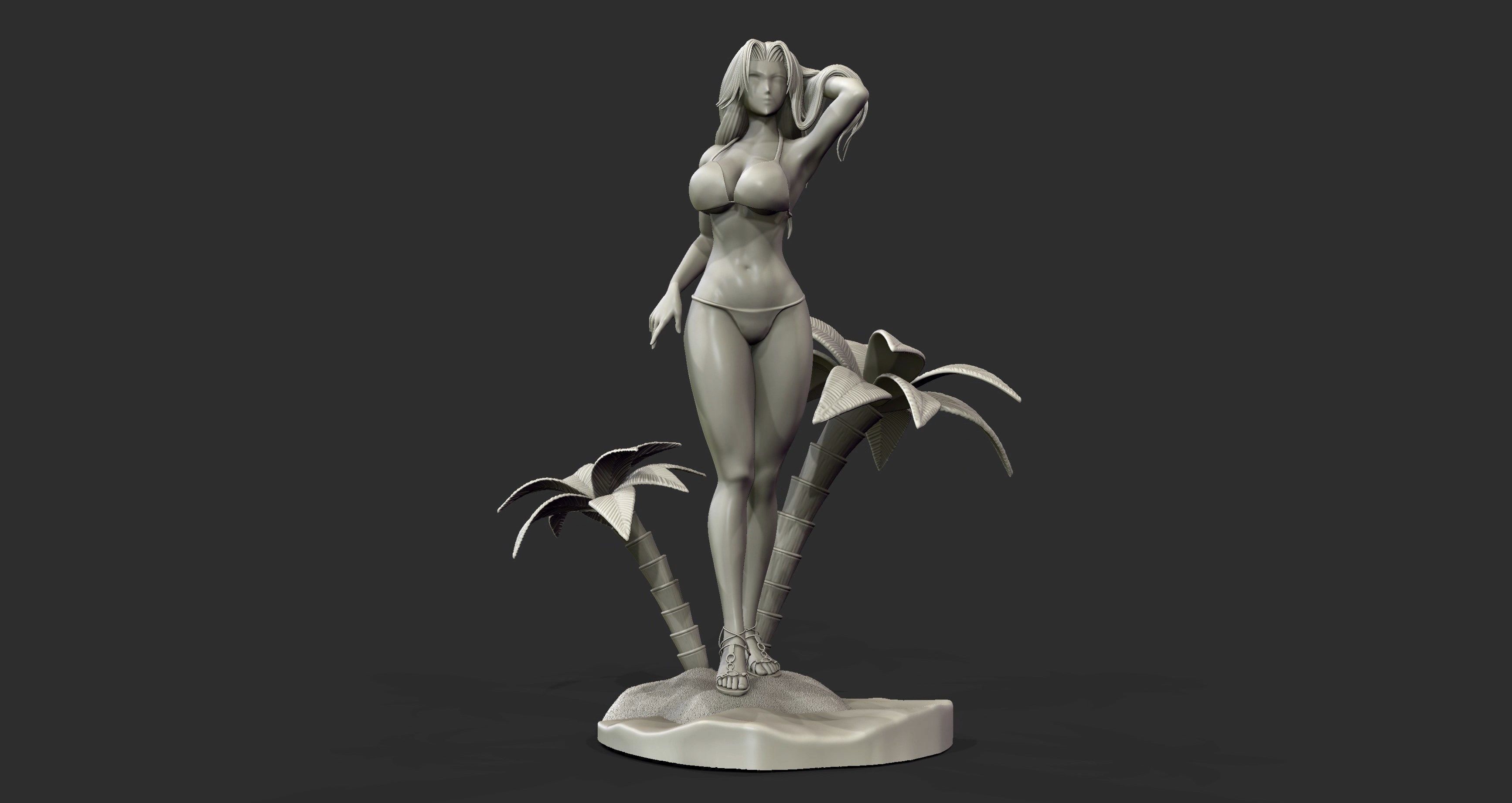 Bleach Rangiku Matusmoto beach Swimsuit  3d Print figure statue 3D print model_18