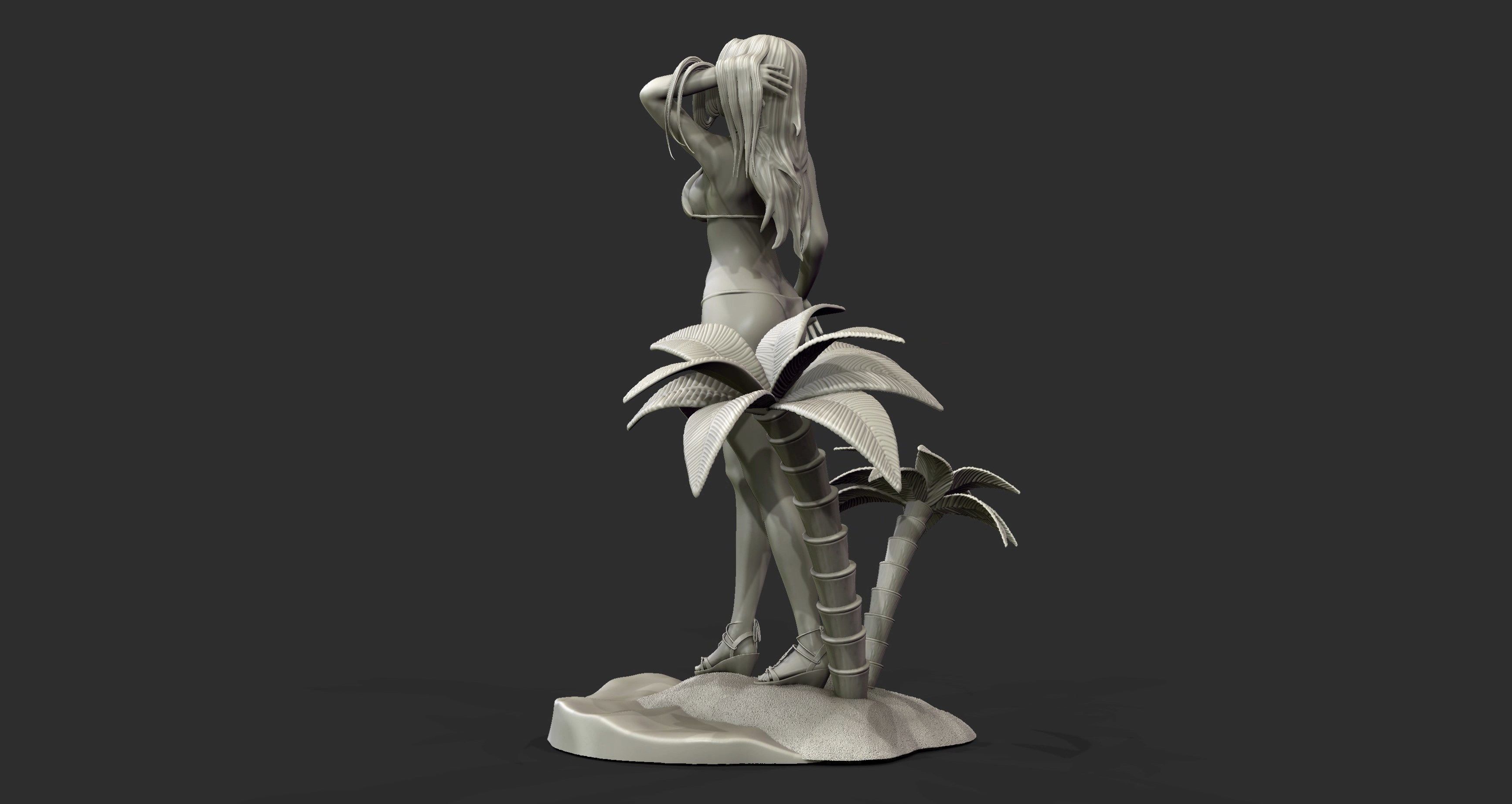 Bleach Rangiku Matusmoto beach Swimsuit  3d Print figure statue 3D print model_7