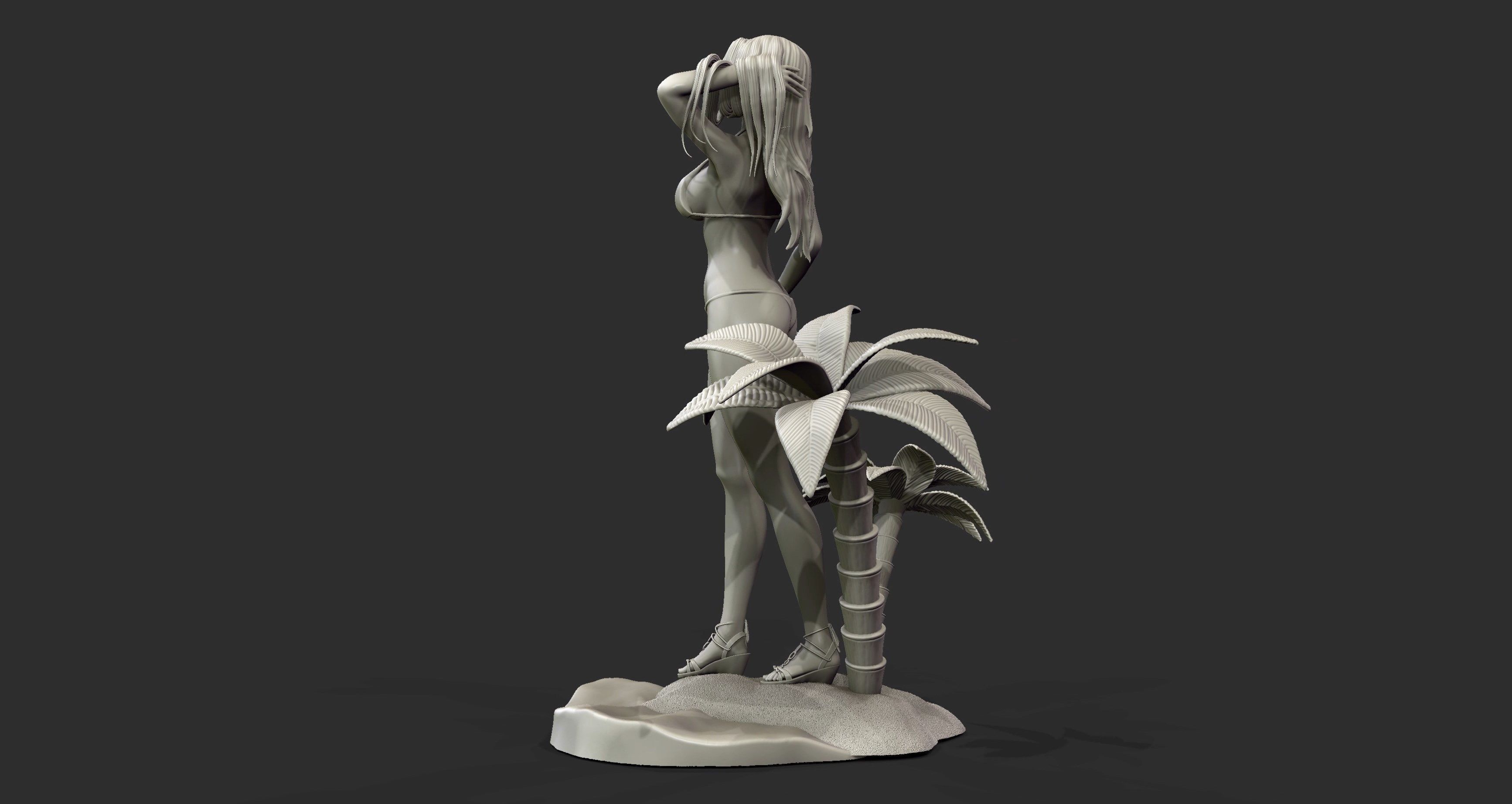 Bleach Rangiku Matusmoto beach Swimsuit  3d Print figure statue 3D print model_6