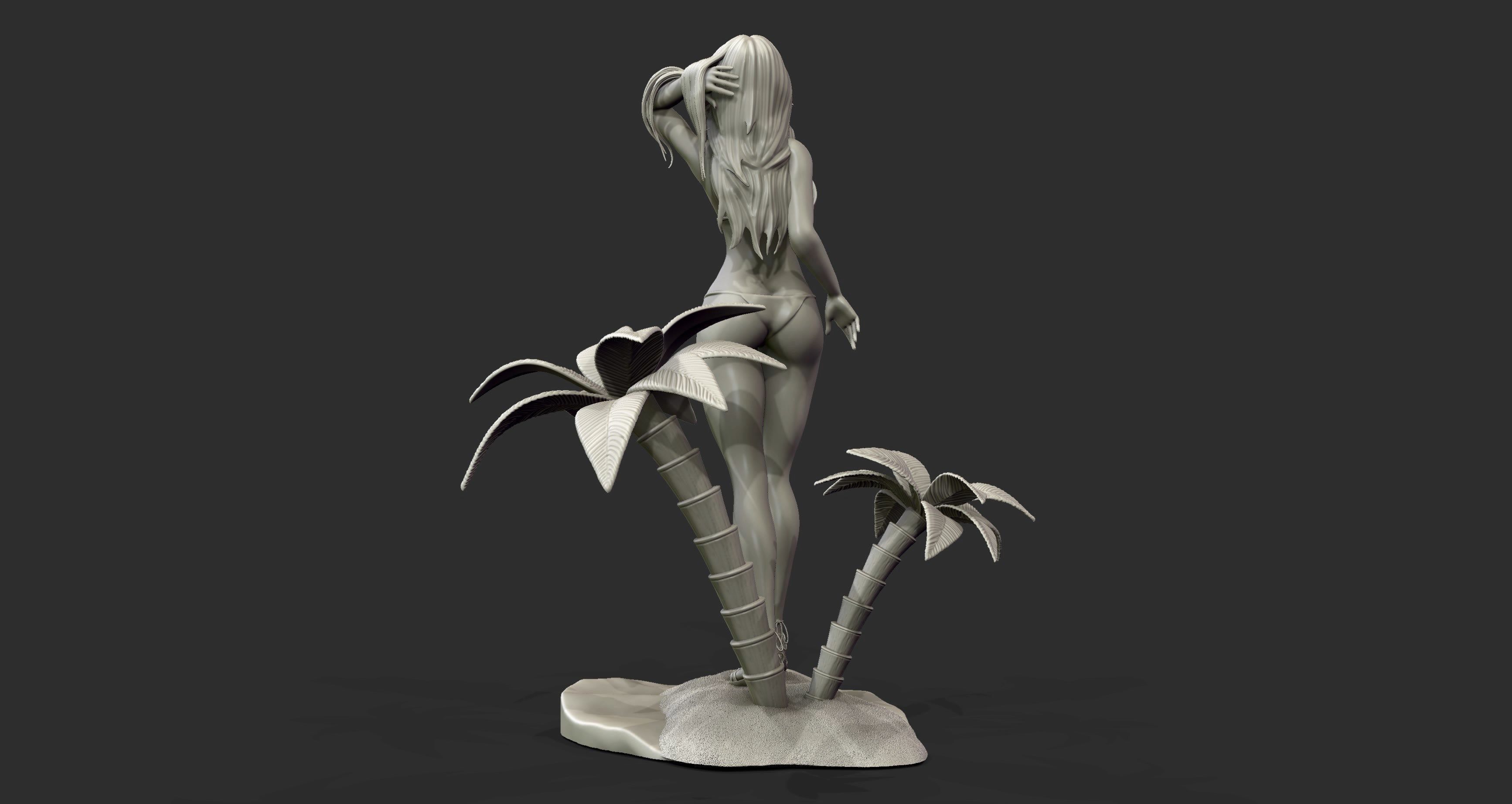 Bleach Rangiku Matusmoto beach Swimsuit  3d Print figure statue 3D print model_9