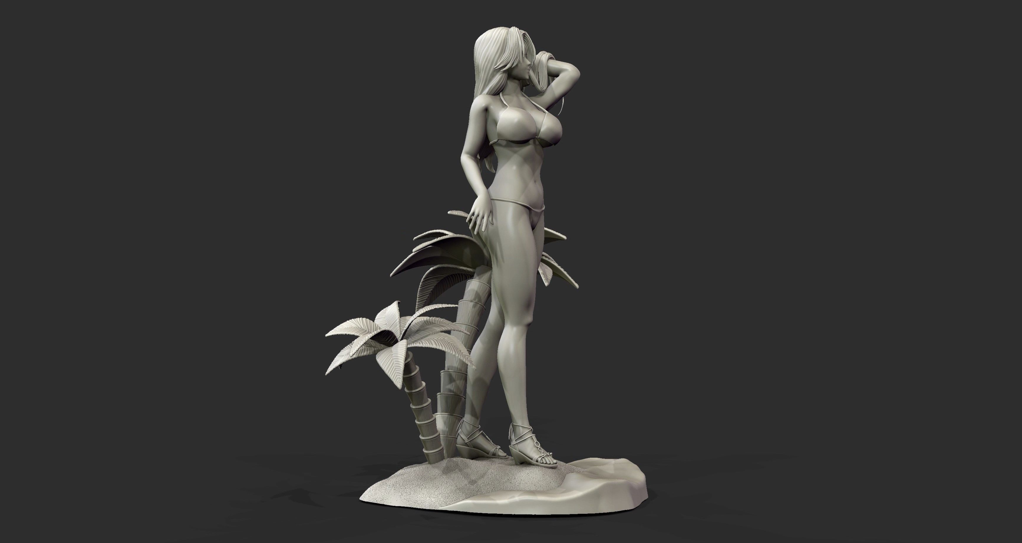 Bleach Rangiku Matusmoto beach Swimsuit  3d Print figure statue 3D print model_15